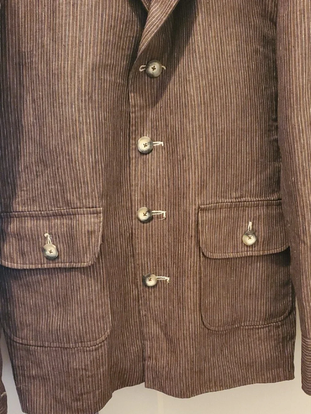 Men's Brown Pinstripe Corduroy Blazer
